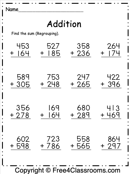 Best 50 Addition With Regrouping Worksheets Ideas 38