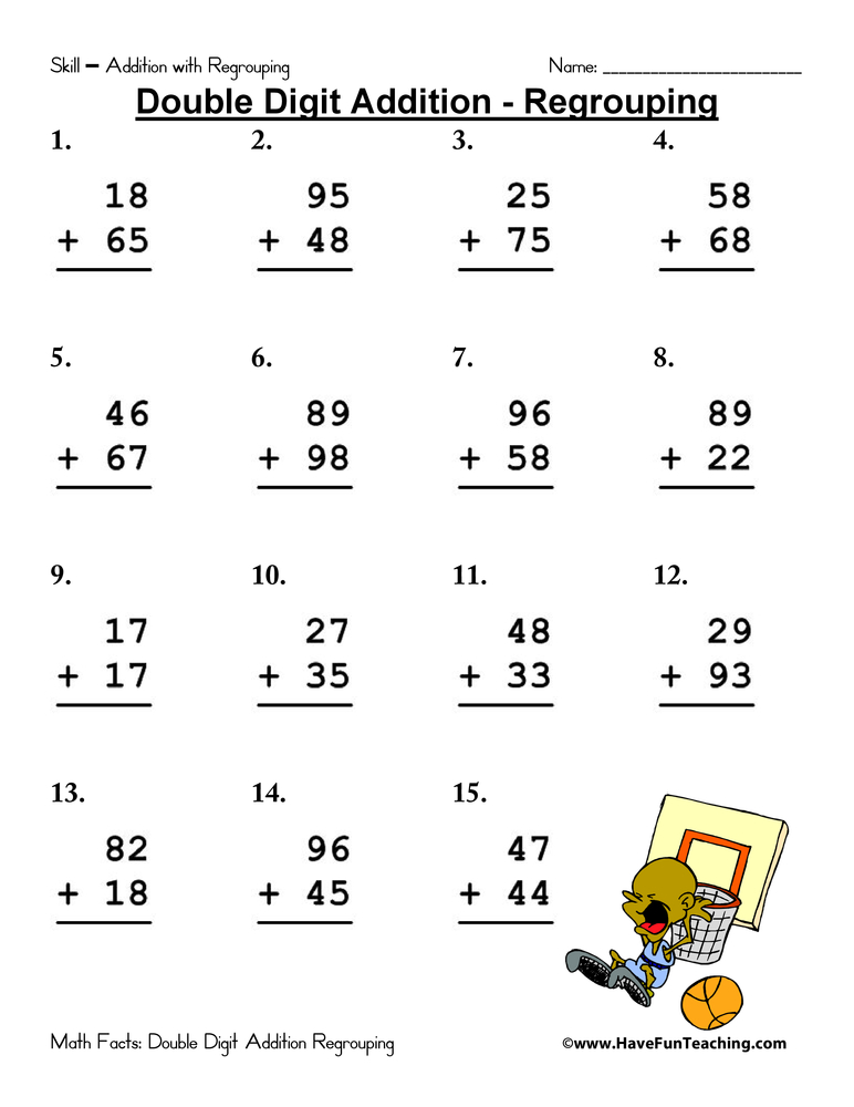 Best 50 Addition With Regrouping Worksheets Ideas 4