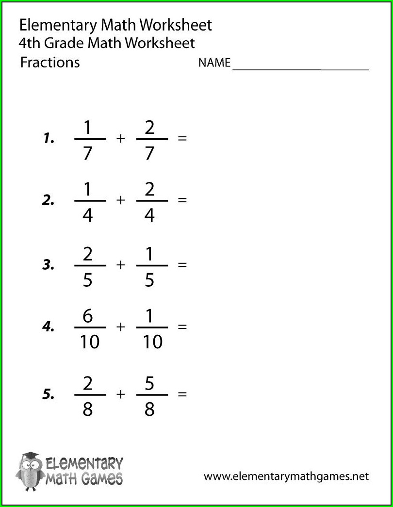 Best 50 Fraction Worksheets For 4Th Graders Ideas 14