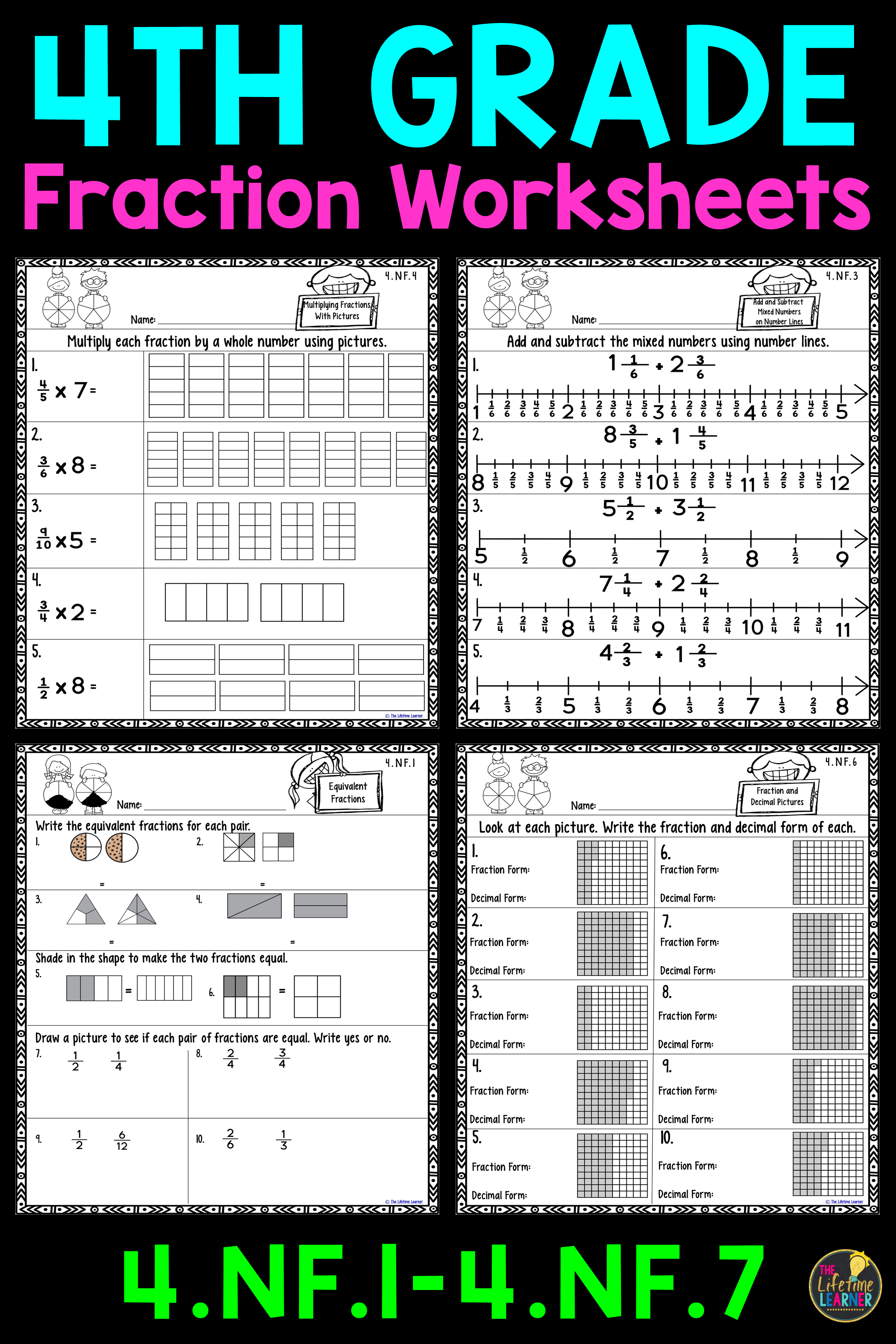 Best 50 Fraction Worksheets For 4Th Graders Ideas 49