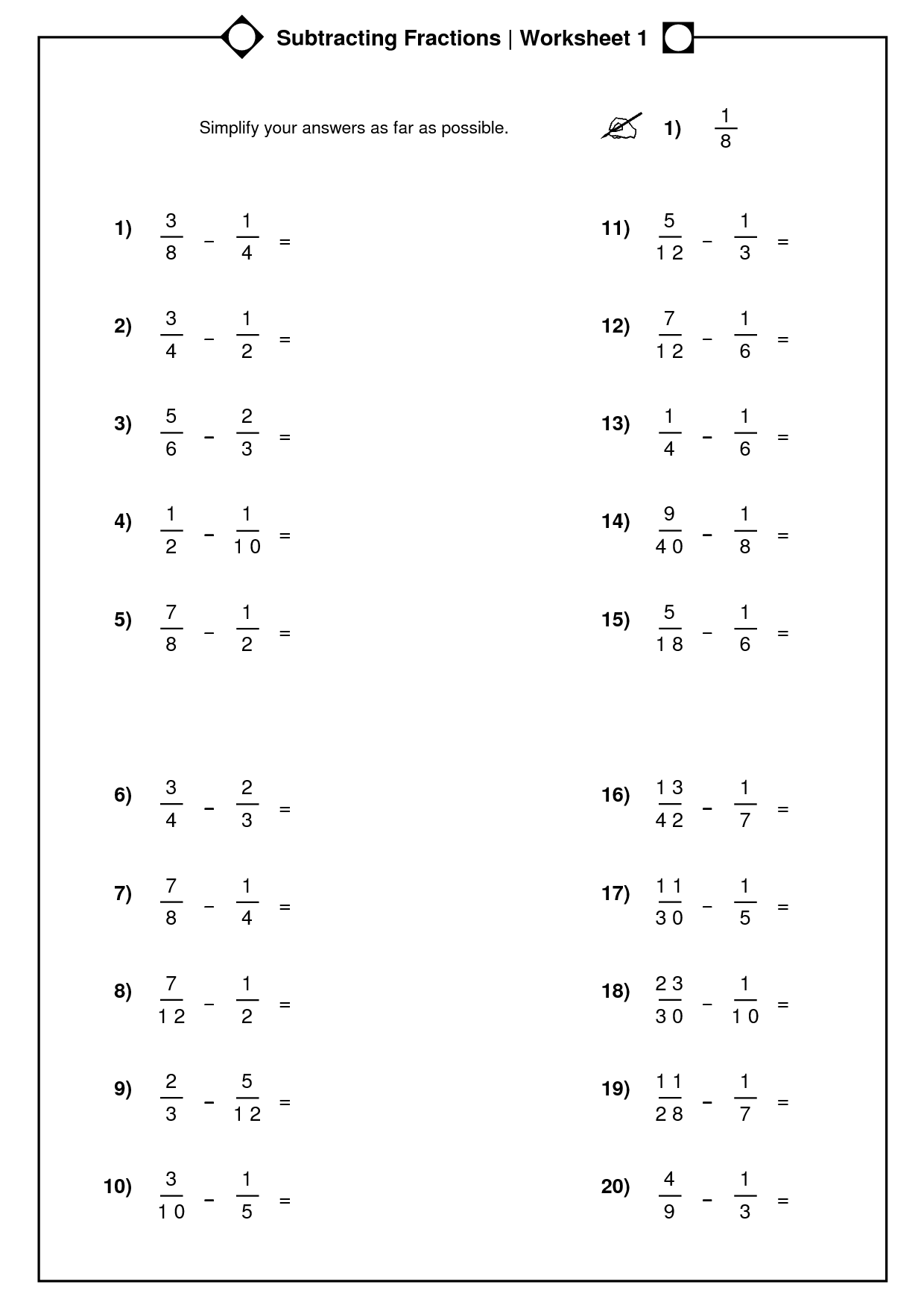 Best 50 Fraction Worksheets For 4Th Graders Ideas 9