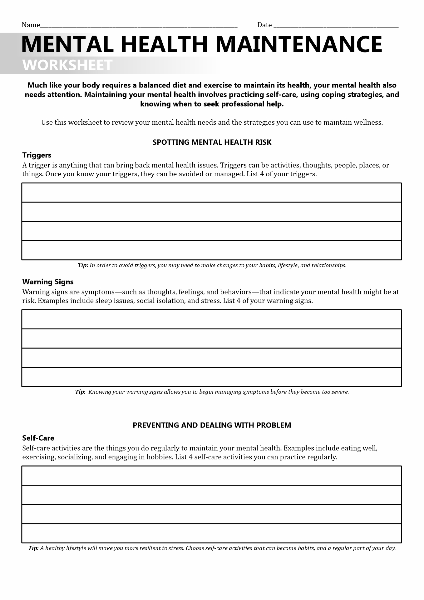 Best 50 Mental Health Worksheets Ideas 2