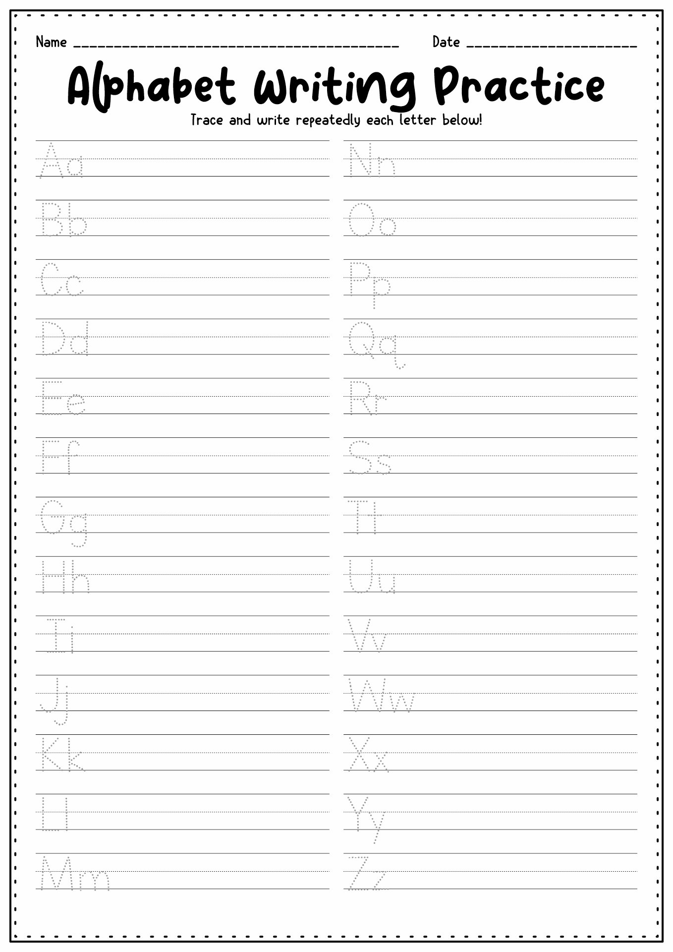 Best 50 Print Handwriting Worksheets Pdf Free Ideas 20