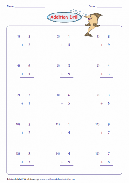 Best 50 Single Digit Addition Worksheets Ideas 13