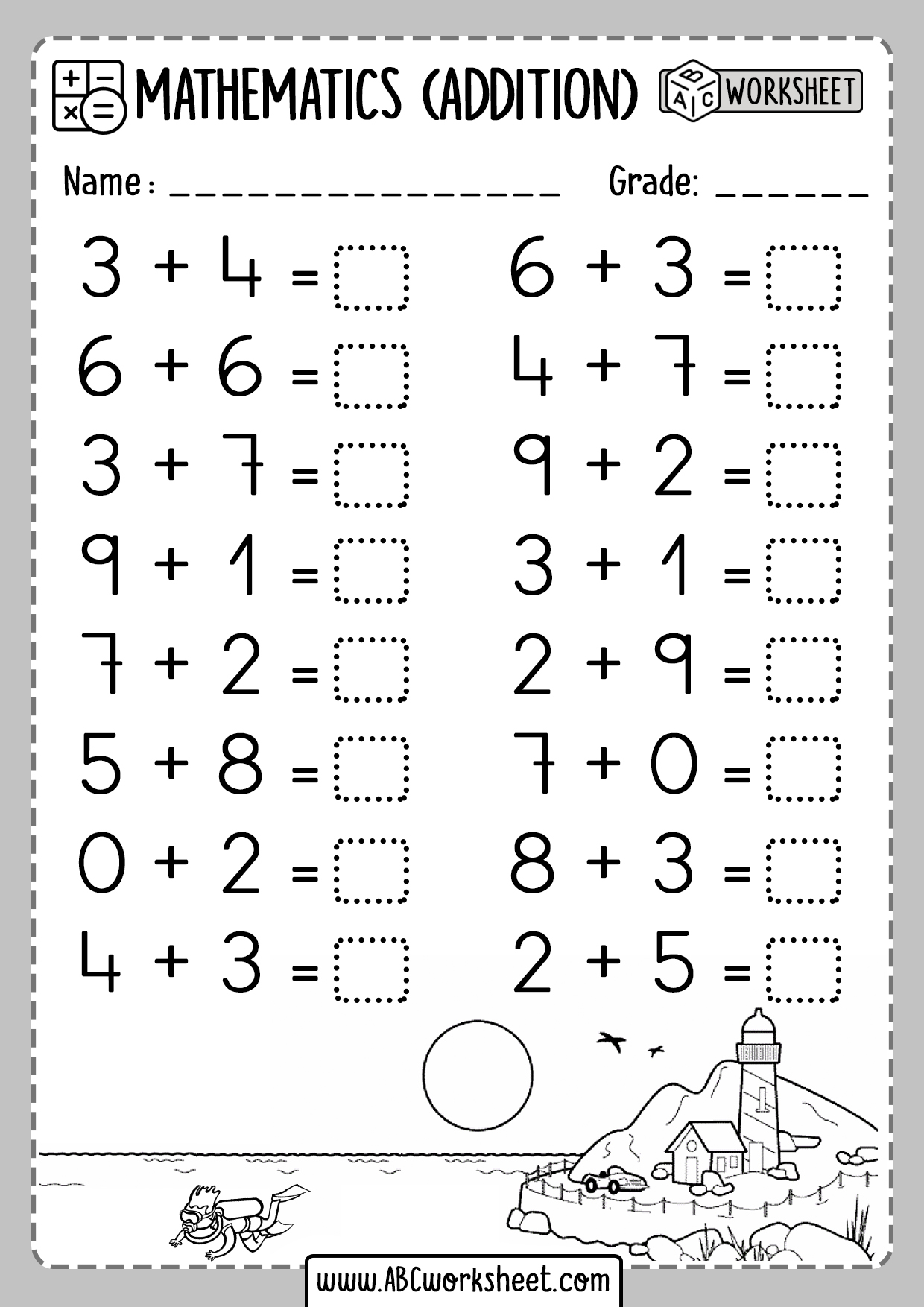 Best 50 Single Digit Addition Worksheets Ideas 34