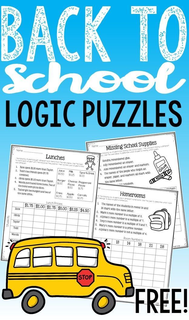 Get 85 Back-To-School Logic Puzzles Ideas 18