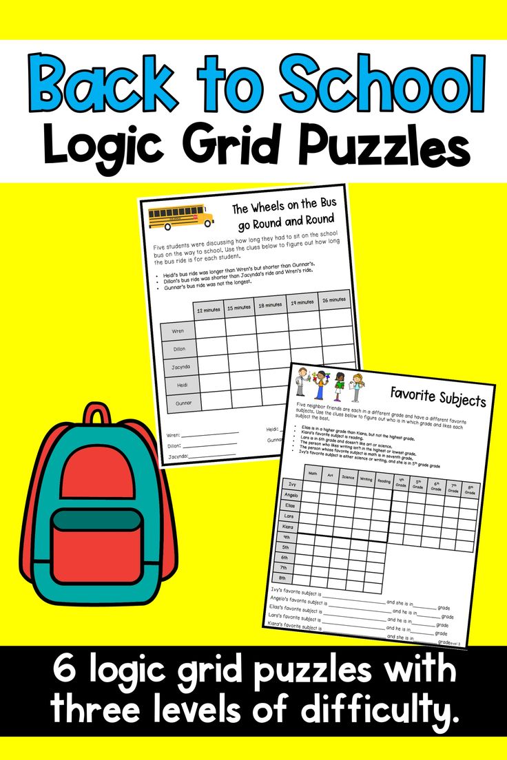 Get 85 Back-To-School Logic Puzzles Ideas 78