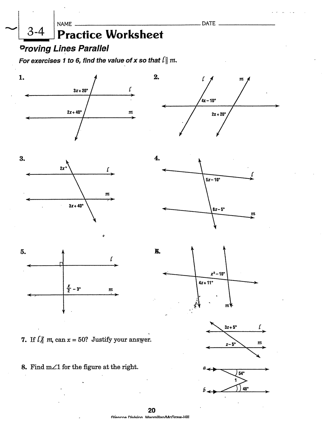 Get 85 Parallel Lines Cut By A Transversal Worksheets Ideas 16