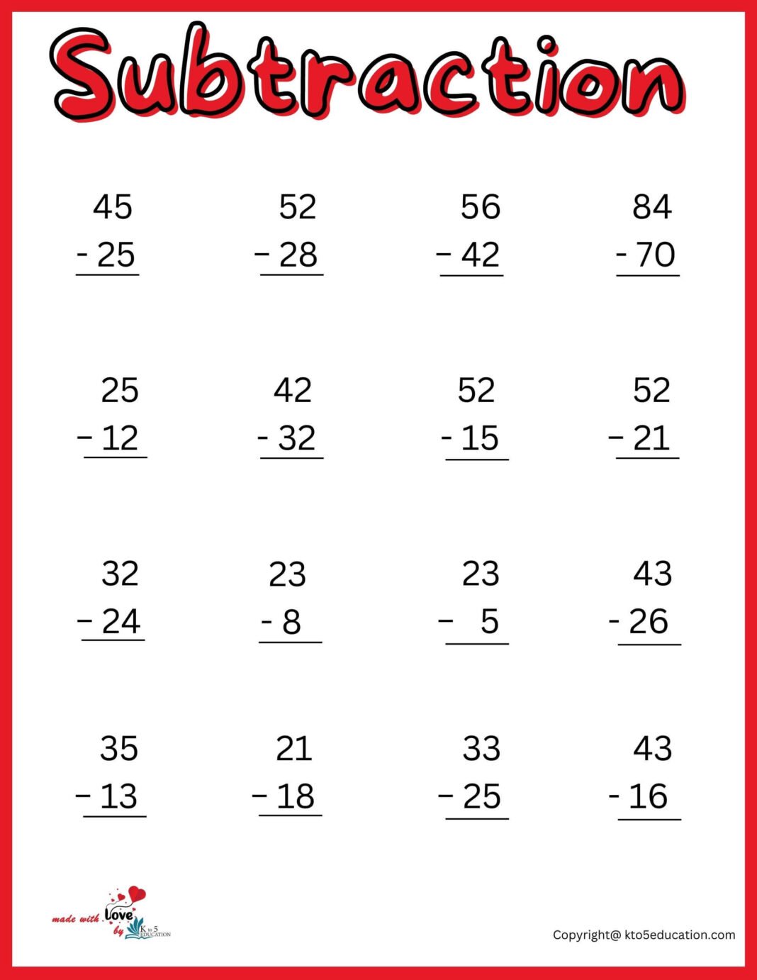 Get 85 Spring Subtraction Worksheet Ideas 57