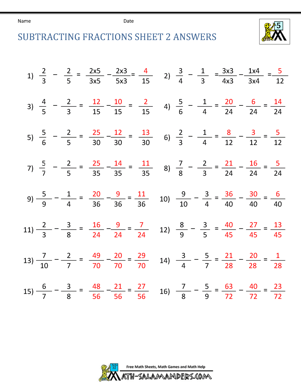 Save 60+ Adding And Subtracting Fractions Worksheets Ideas 27