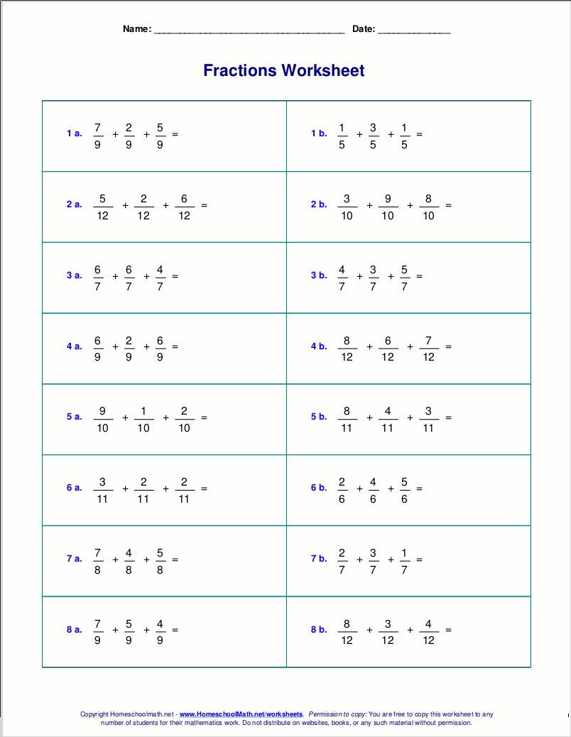 Save 60+ Adding And Subtracting Fractions Worksheets Ideas 5