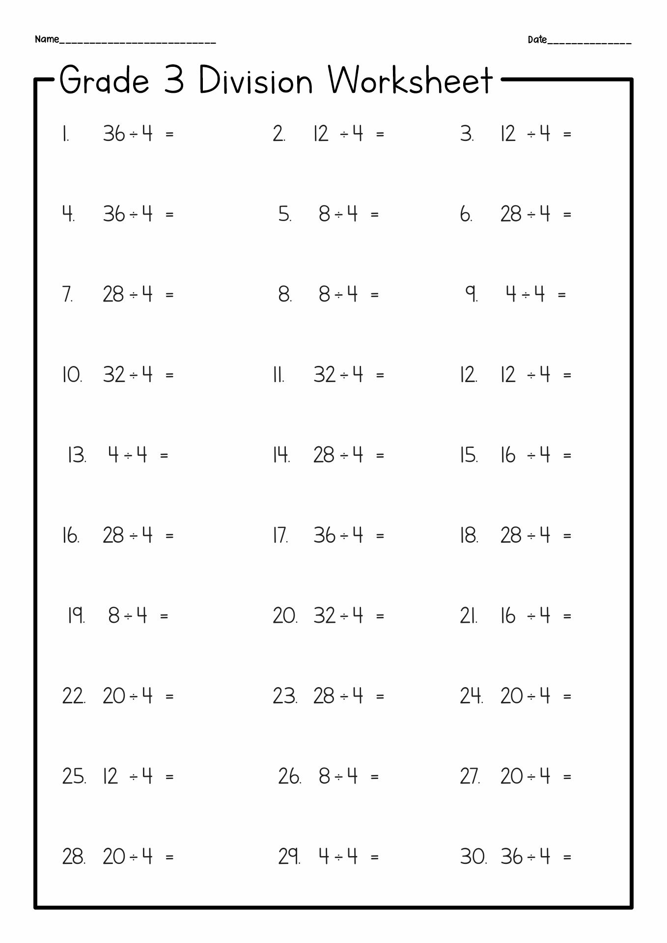 Save 60 Division Worksheets Grade 4 Ideas 54