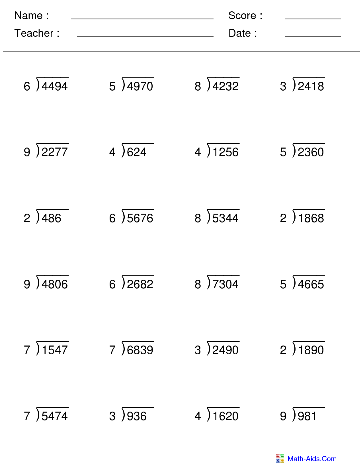 Save 60 Division Worksheets Grade 4 Ideas 57