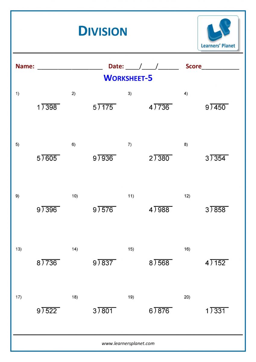 Save 60 Division Worksheets Grade 4 Ideas 59