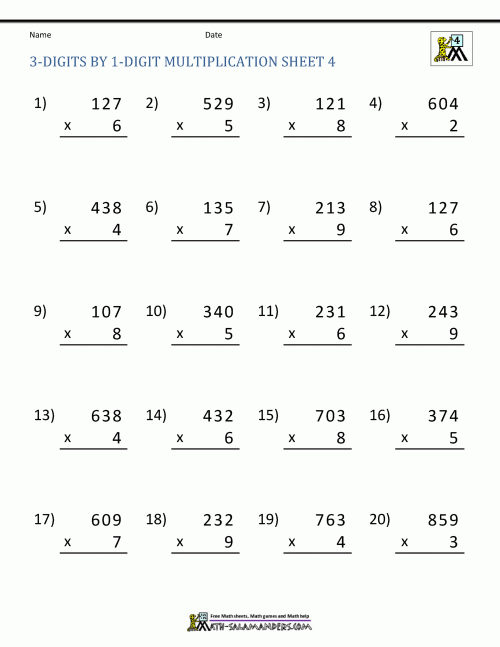 Save 60+ Multiplication Worksheets Grade 4 Ideas 1