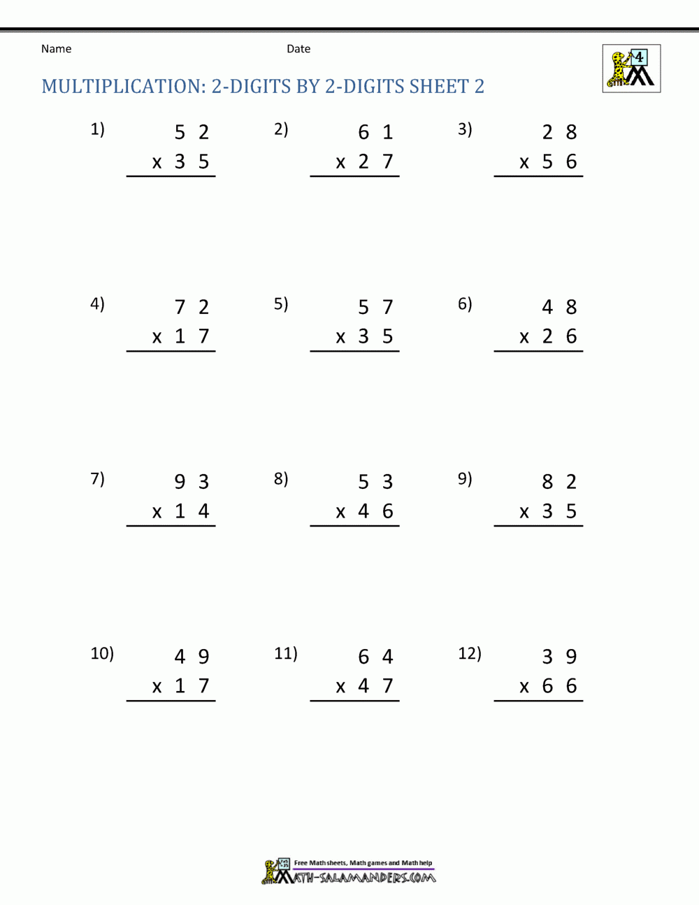 Save 60 Multiplication Worksheets Pdf Ideas 41