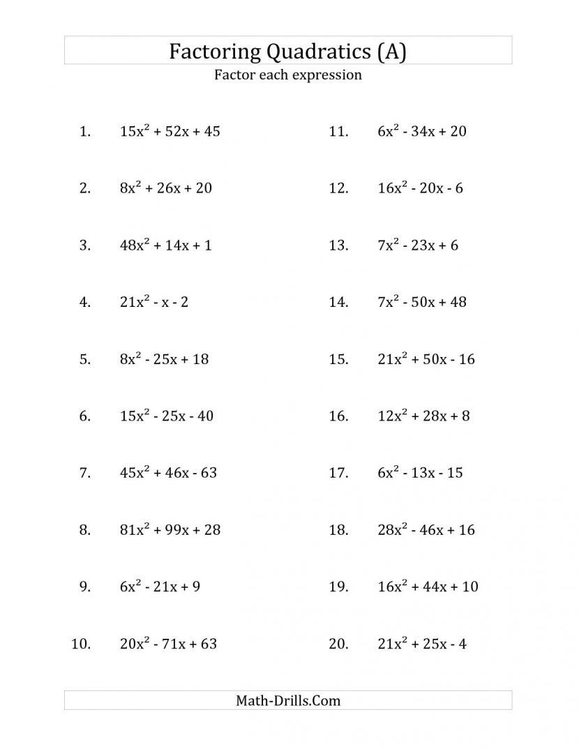 Save 60+ Quadratic Formula Worksheets Ideas 25