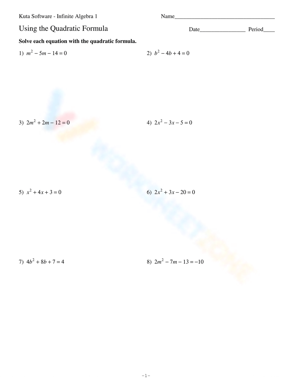 Save 60+ Quadratic Formula Worksheets Ideas 27