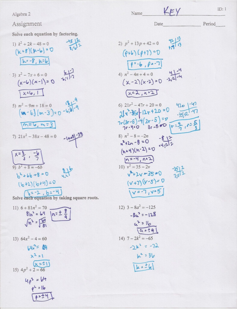 Save 60+ Quadratic Formula Worksheets Ideas 32