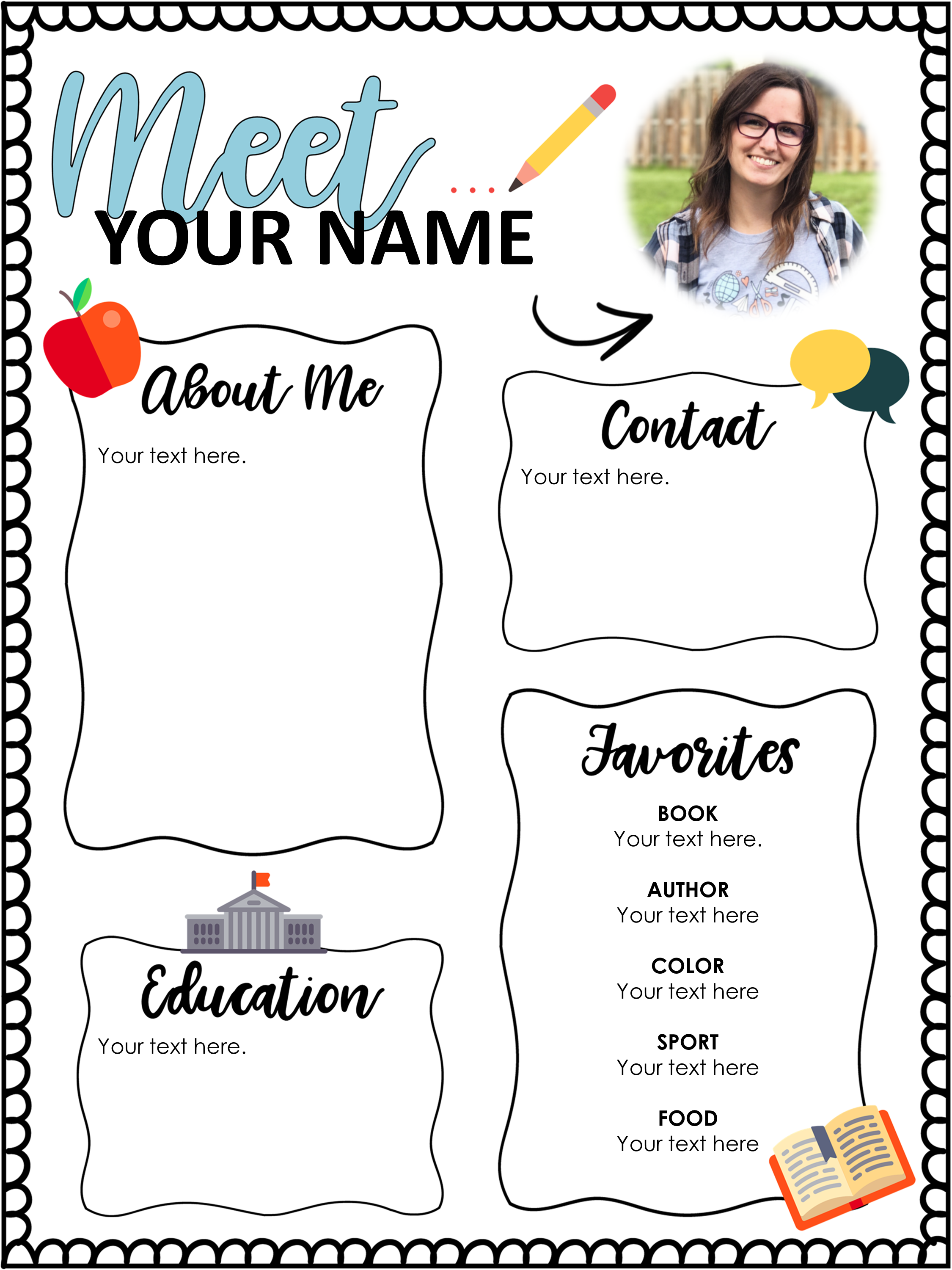 Best 45 Meet The Teacher Template Free Ideas 1