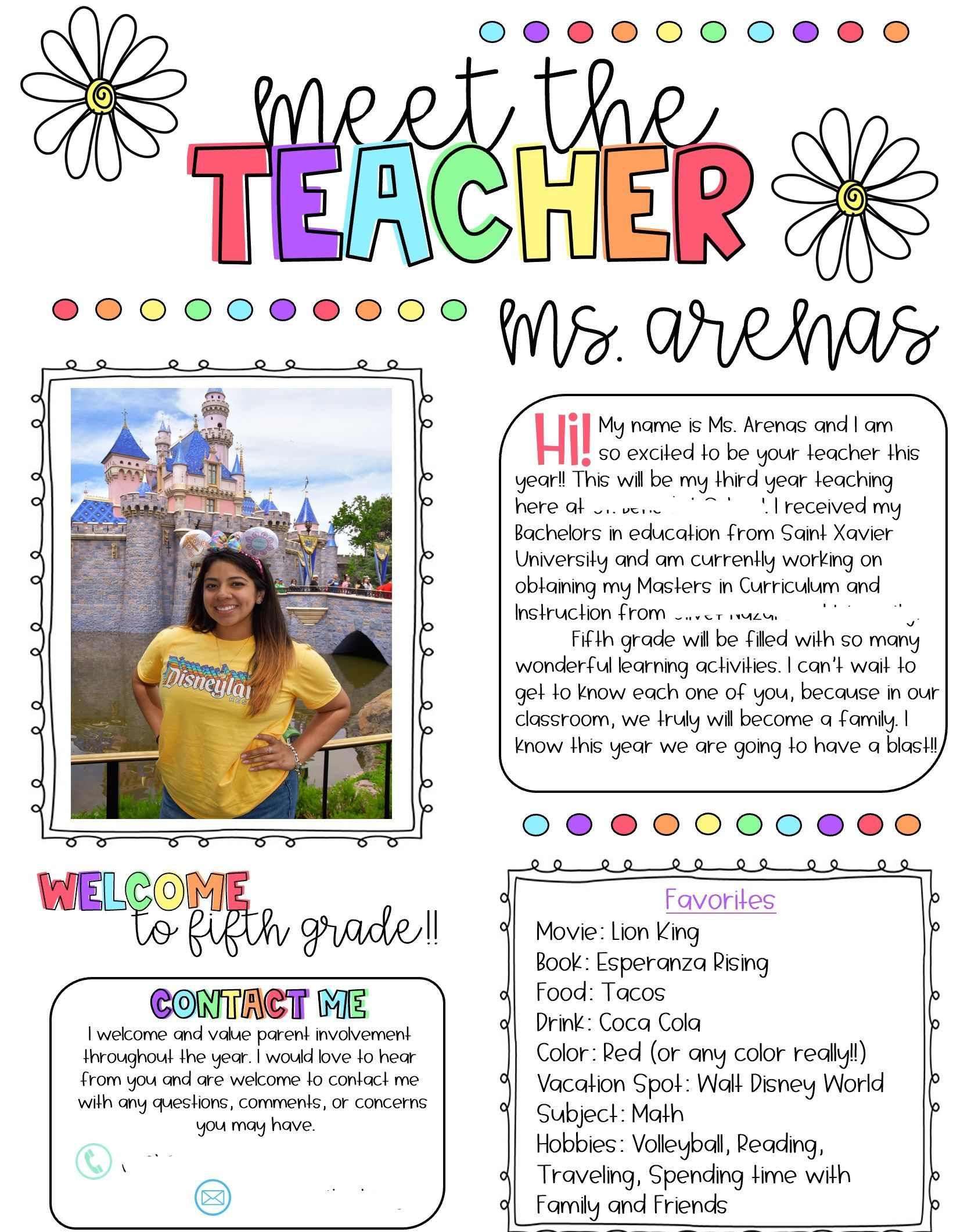 Best 45 Meet The Teacher Template Free Ideas 14