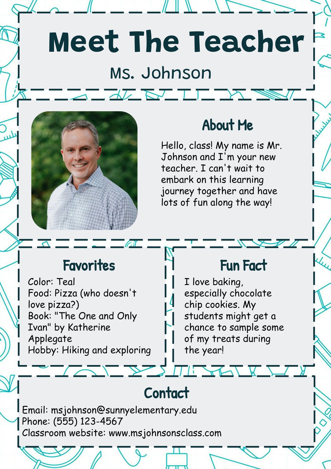 Best 45 Meet The Teacher Template Free Ideas 2