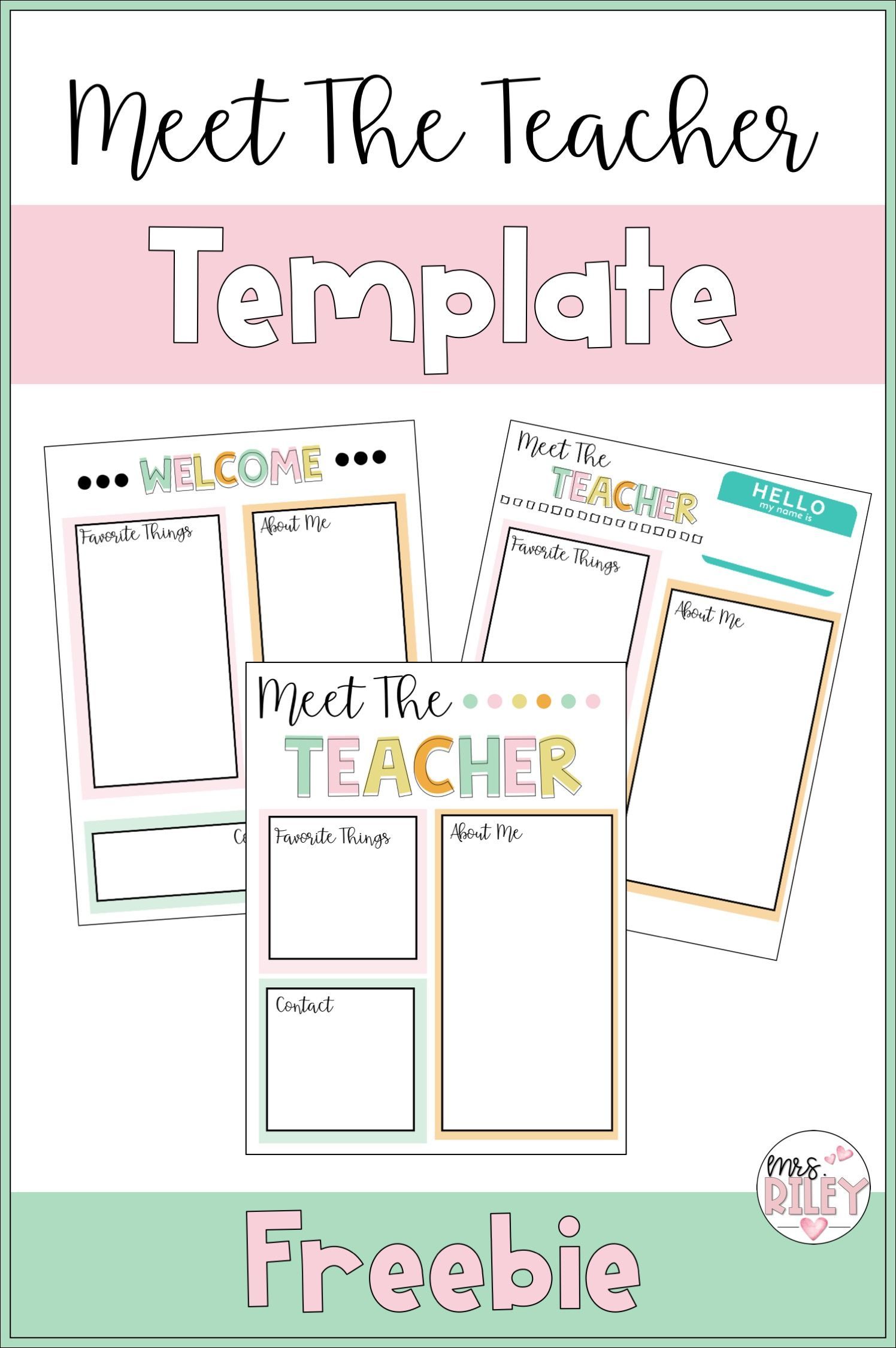 Best 45 Meet The Teacher Template Free Ideas 21