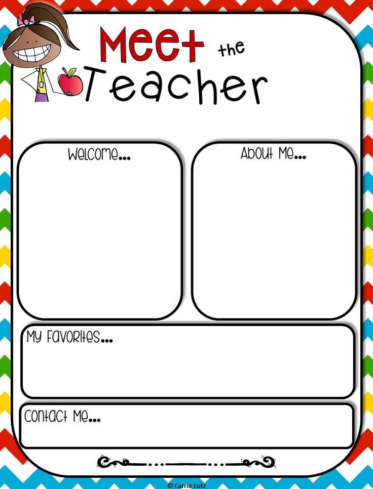 Best 45 Meet The Teacher Template Free Ideas 30