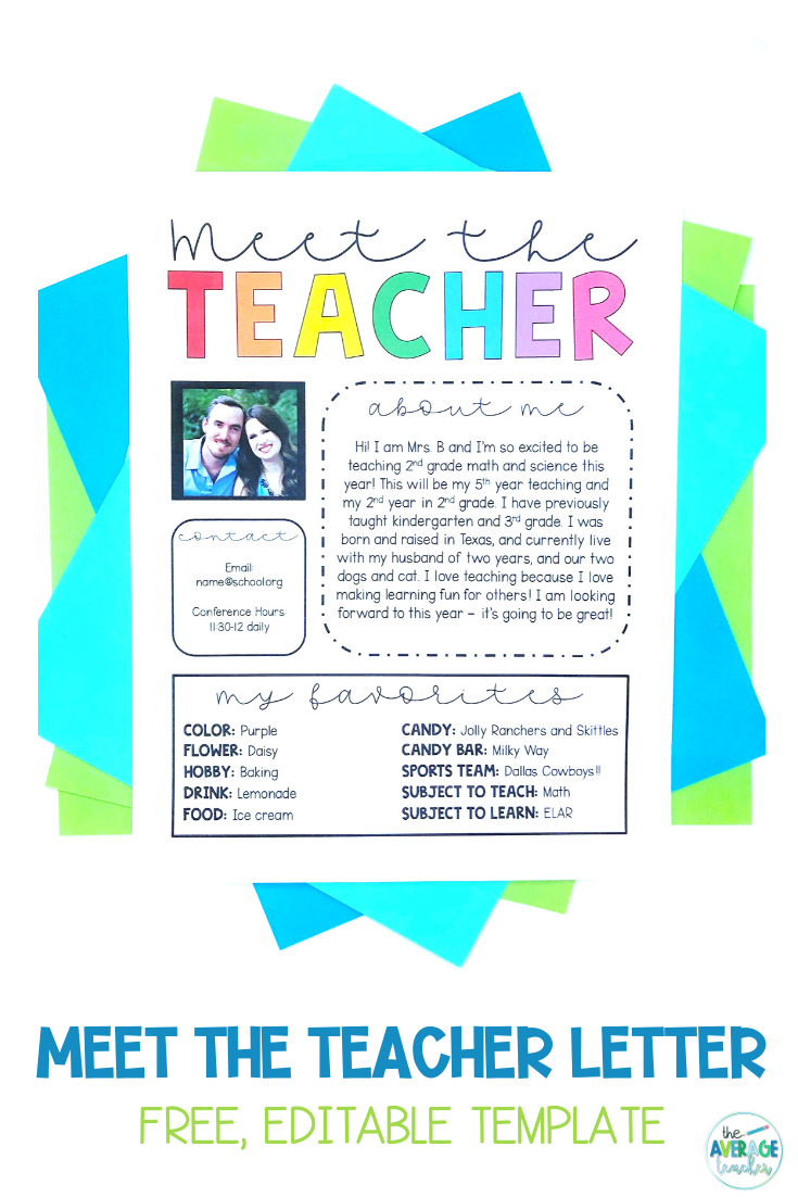 Best 45 Meet The Teacher Template Free Ideas 32