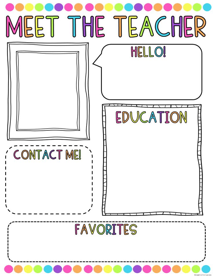 Best 45 Meet The Teacher Template Free Ideas 6