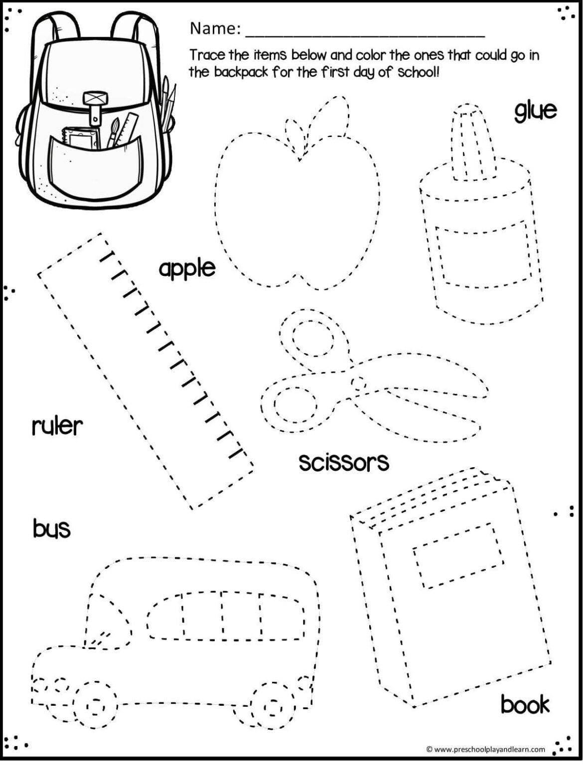 Best 45 Preschool Worksheets Back To School Ideas 1