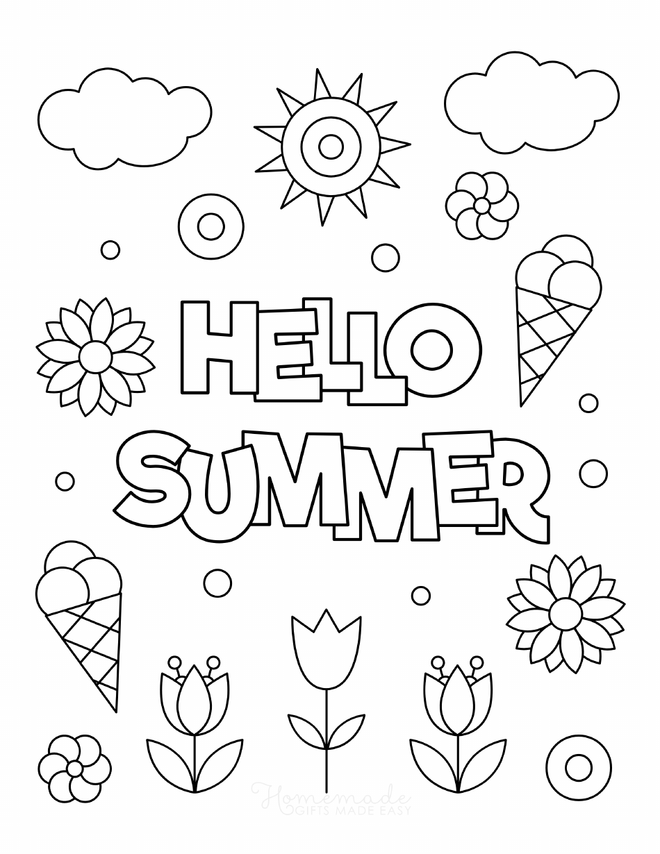 Best 45 Summer Coloring Pages For Kids Ideas 37