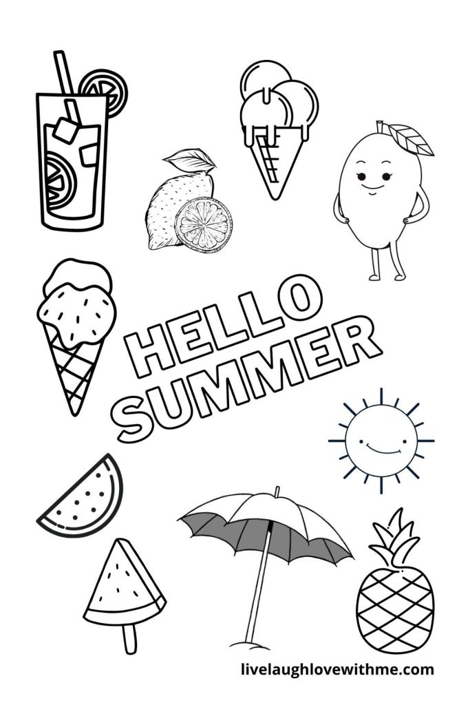 Best 45 Summer Coloring Pages For Kids Ideas 8