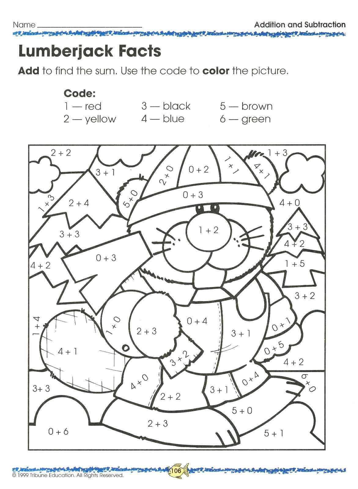 30 1St Grade Math Worksheets Color