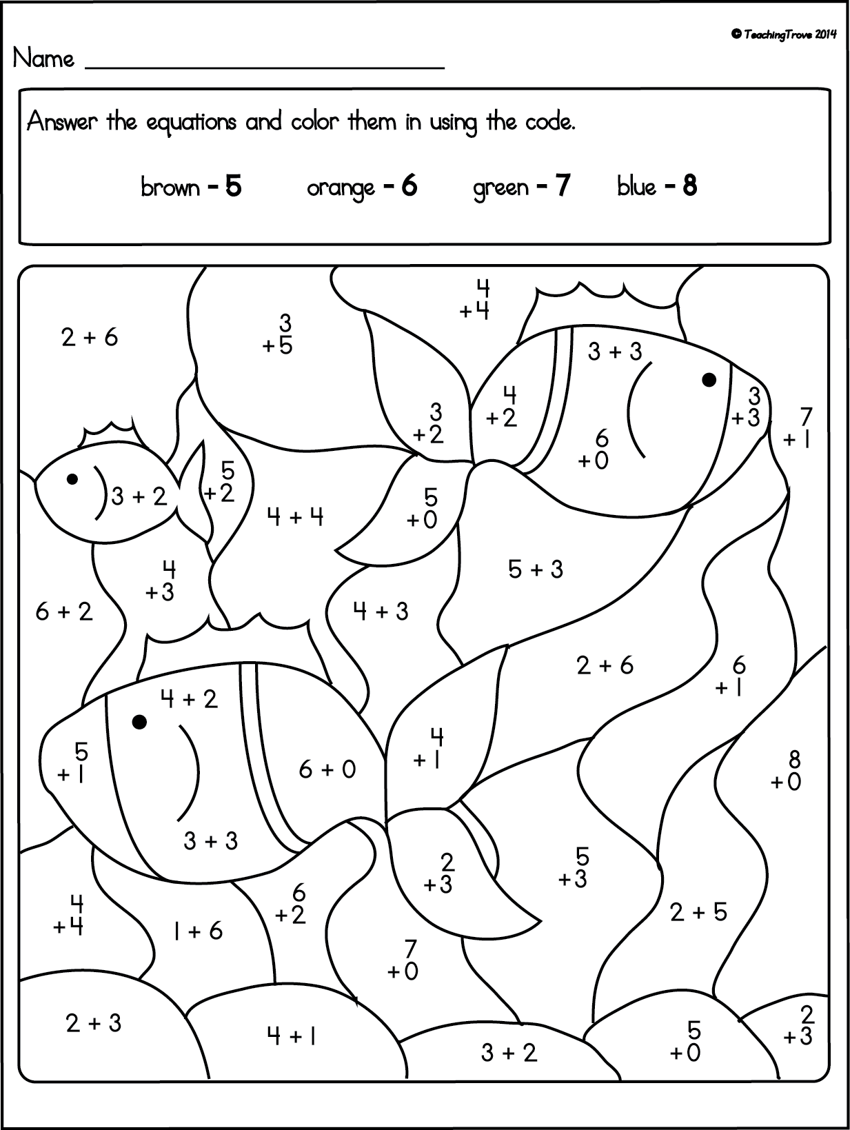 30 1St Grade Math Worksheets Color