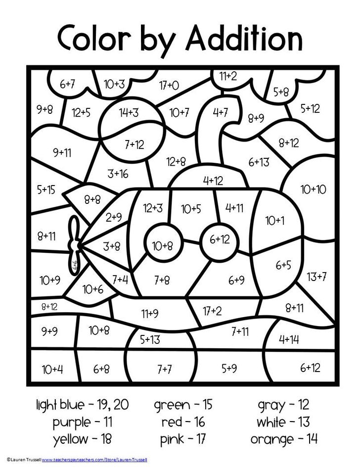30 1St Grade Math Worksheets Color