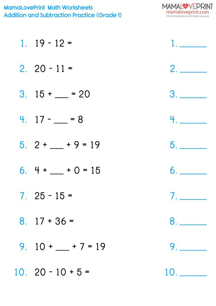 30 1St Grade Math Worksheets Hard