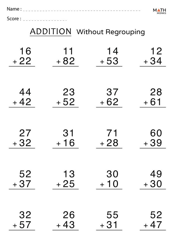 30 2 Digit Addition Worksheets Grade 1
