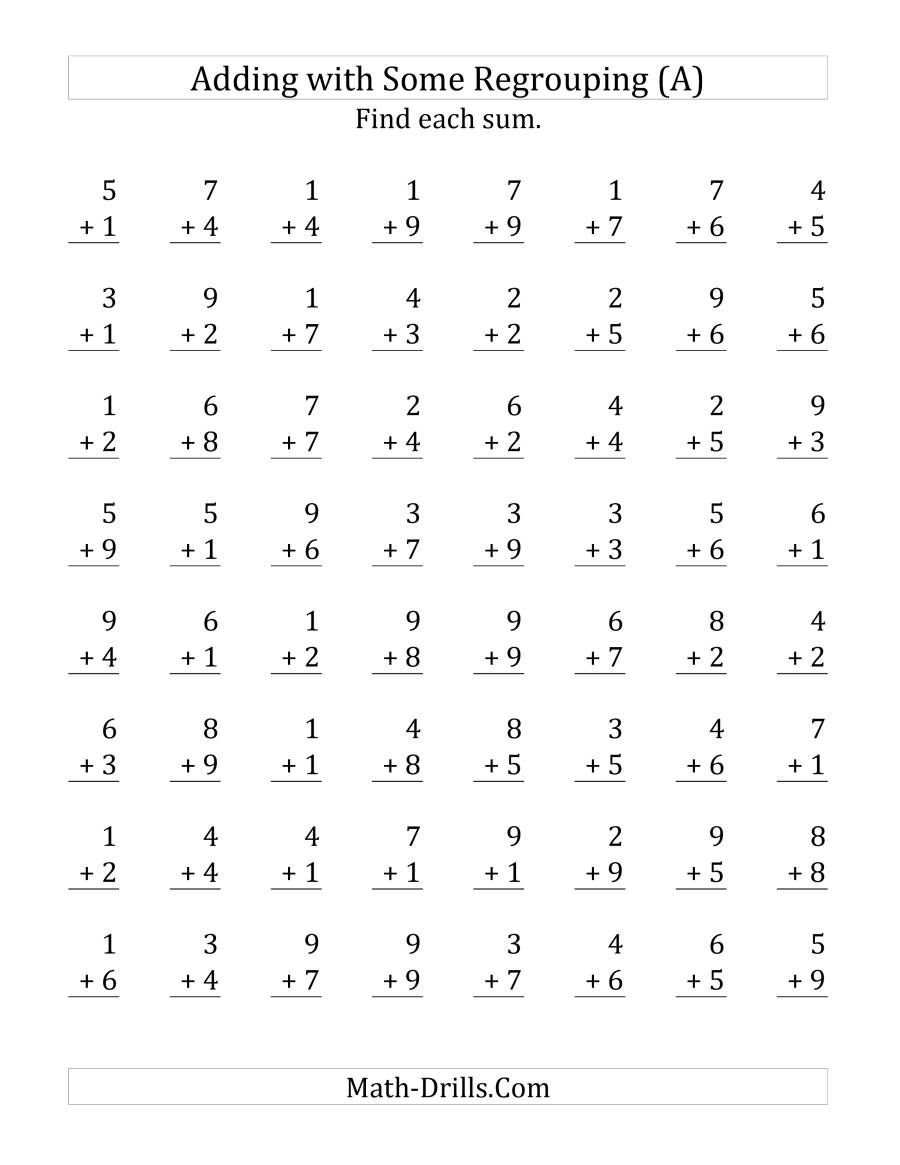 30 2 Digit Addition Worksheets Grade 1