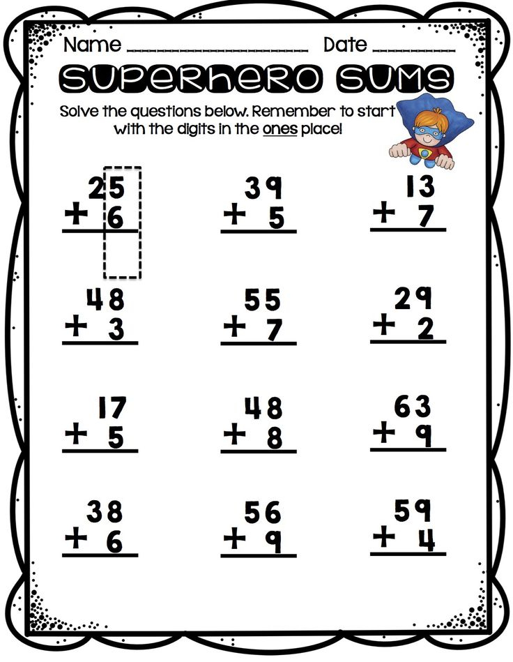 30 2 Digit Addition Worksheets Grade 1