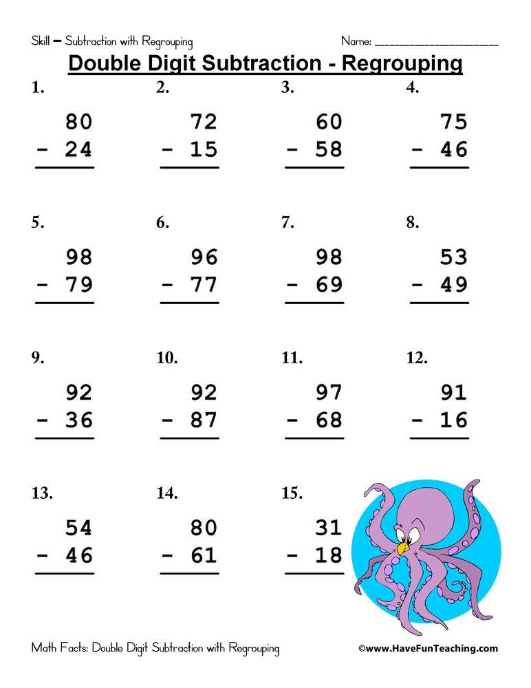 30 2 Digit Subtraction With Regrouping Free Math Worksheets