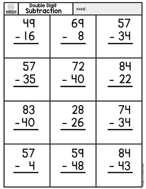 30 2 Digit Subtraction With Regrouping Free Math Worksheets