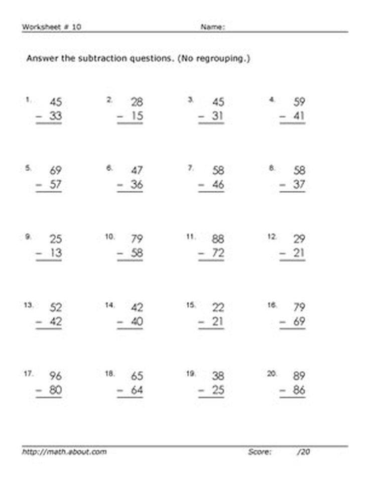 30 2 Digit Subtraction With Regrouping Free Math Worksheets