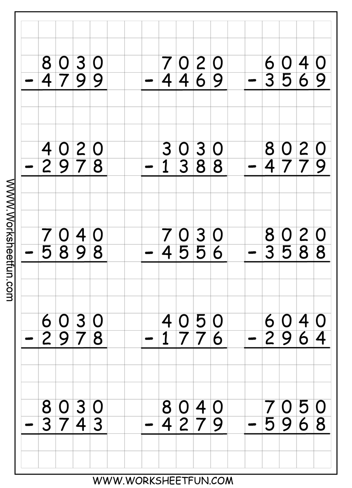 30 2 Digit Subtraction With Regrouping Free Math Worksheets