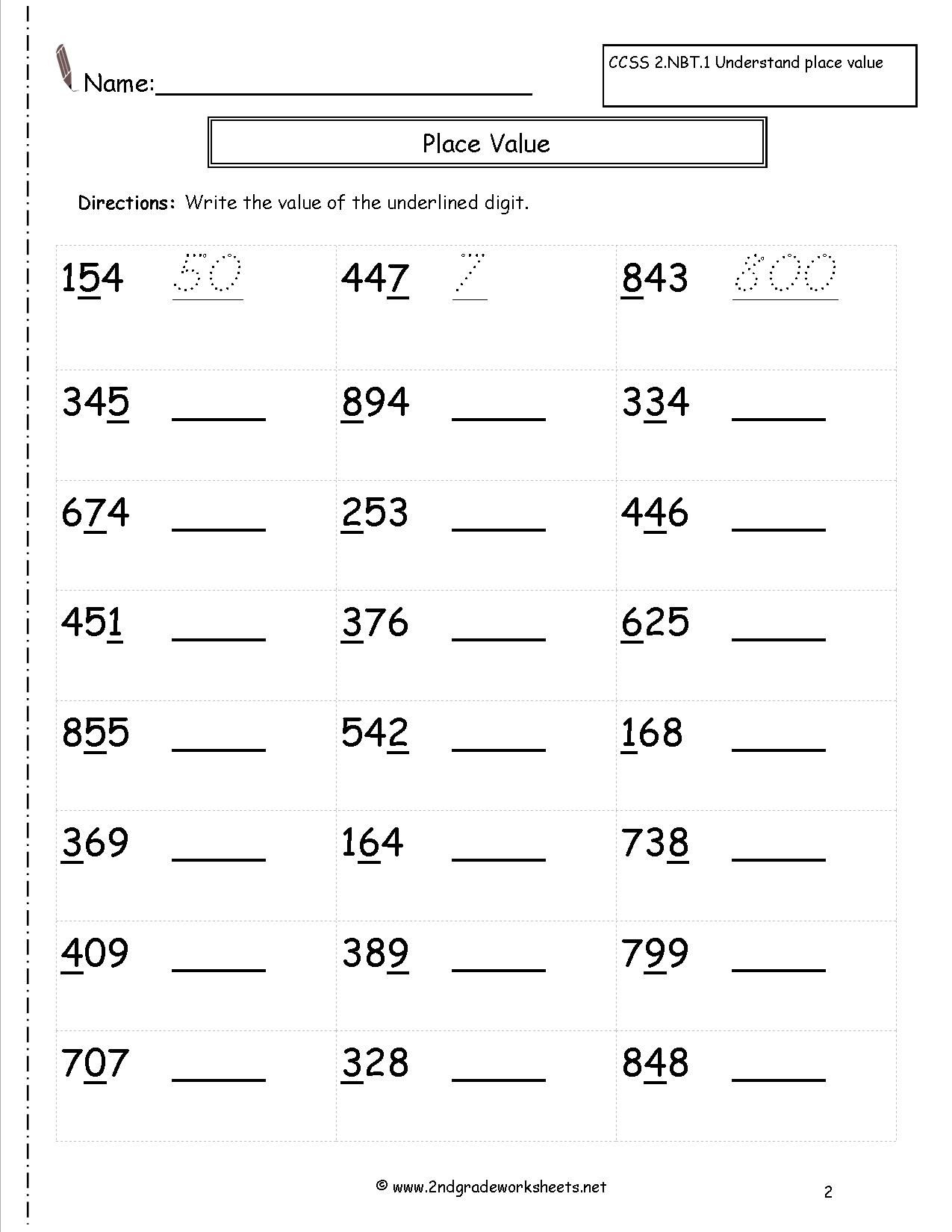 30 2Nd Grade Math Worksheets Free Addition And Subtraction Workshee