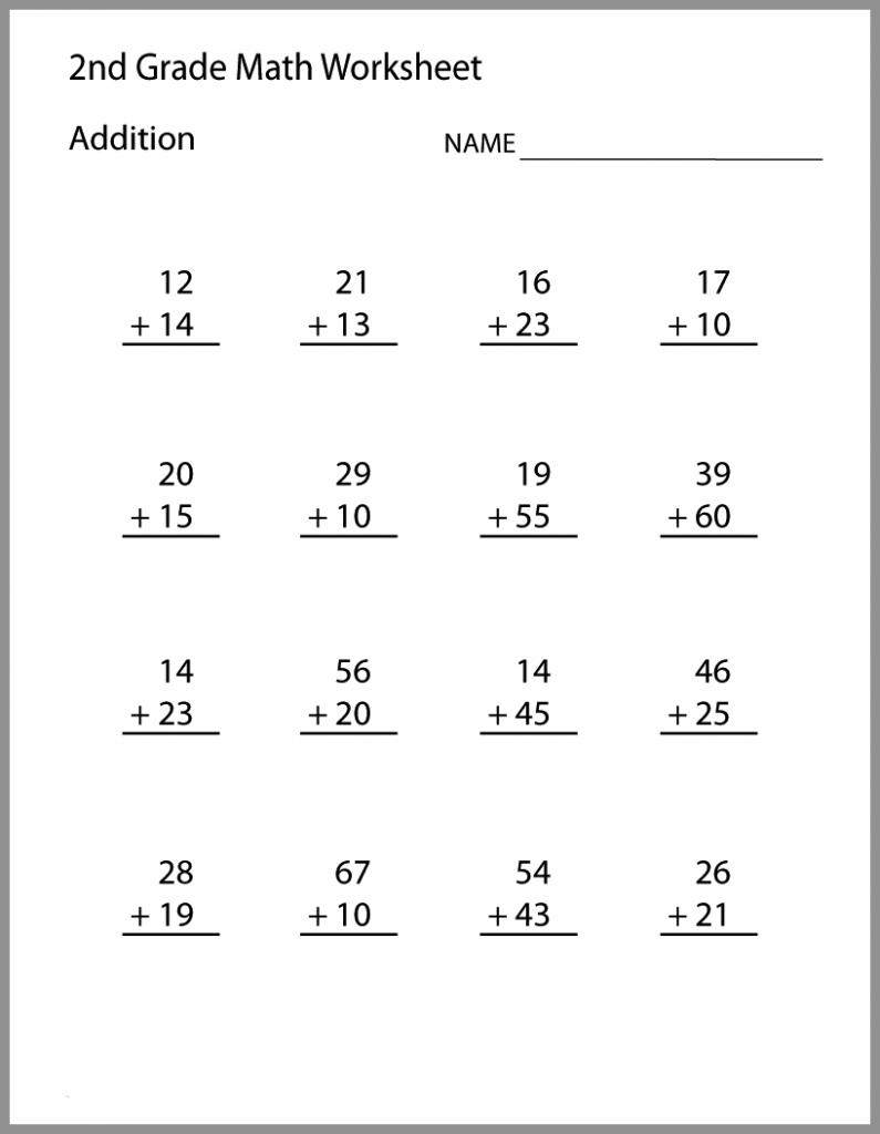 30 2Nd Grade Math Worksheets Free Addition And Subtraction Workshee