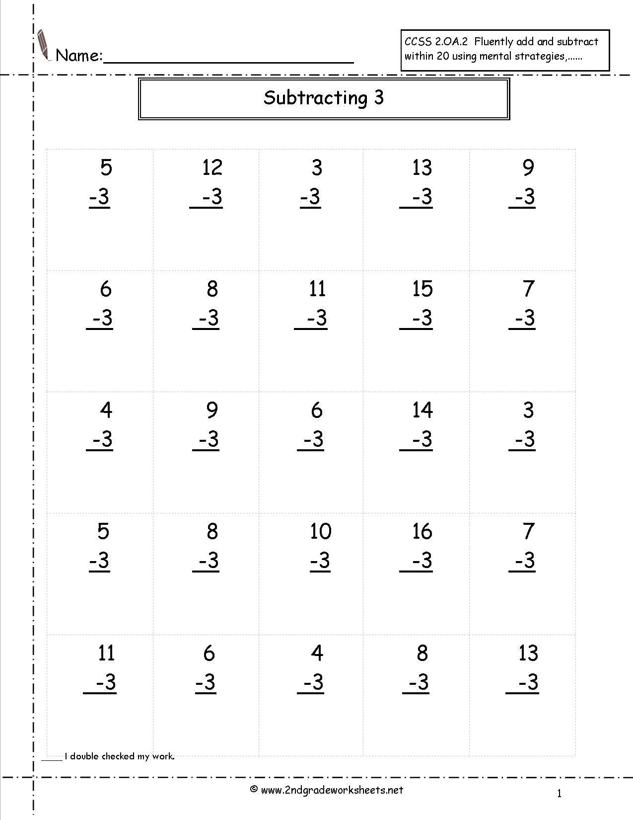 30 2Nd Grade Math Worksheets Free Addition And Subtraction Workshee