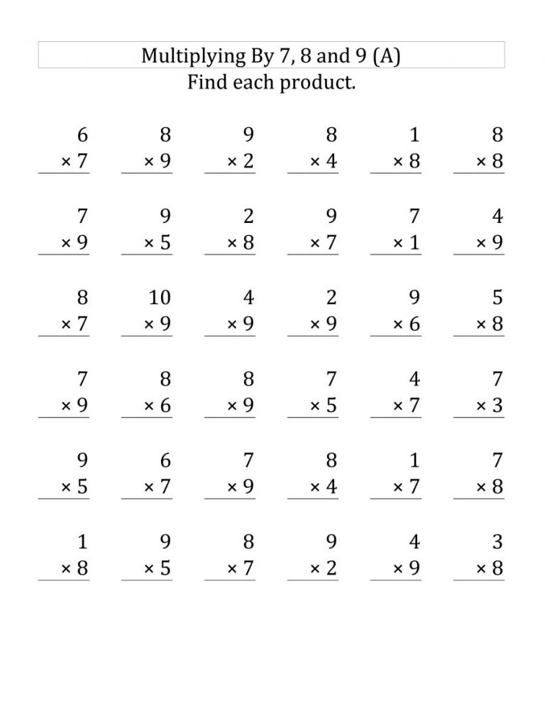 30 3Rd Grade Multiplication Worksheets 3 Digits