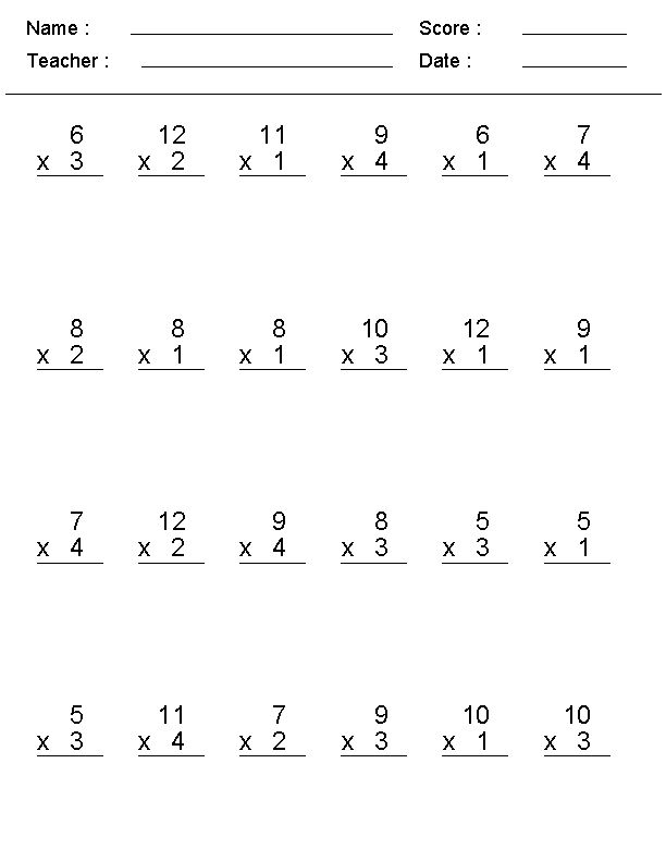 30 3Rd Grade Multiplication Worksheets 3 Digits