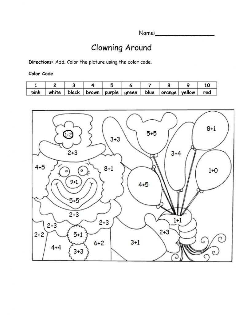 30 Addition Coloring Worksheets 2Nd Grade